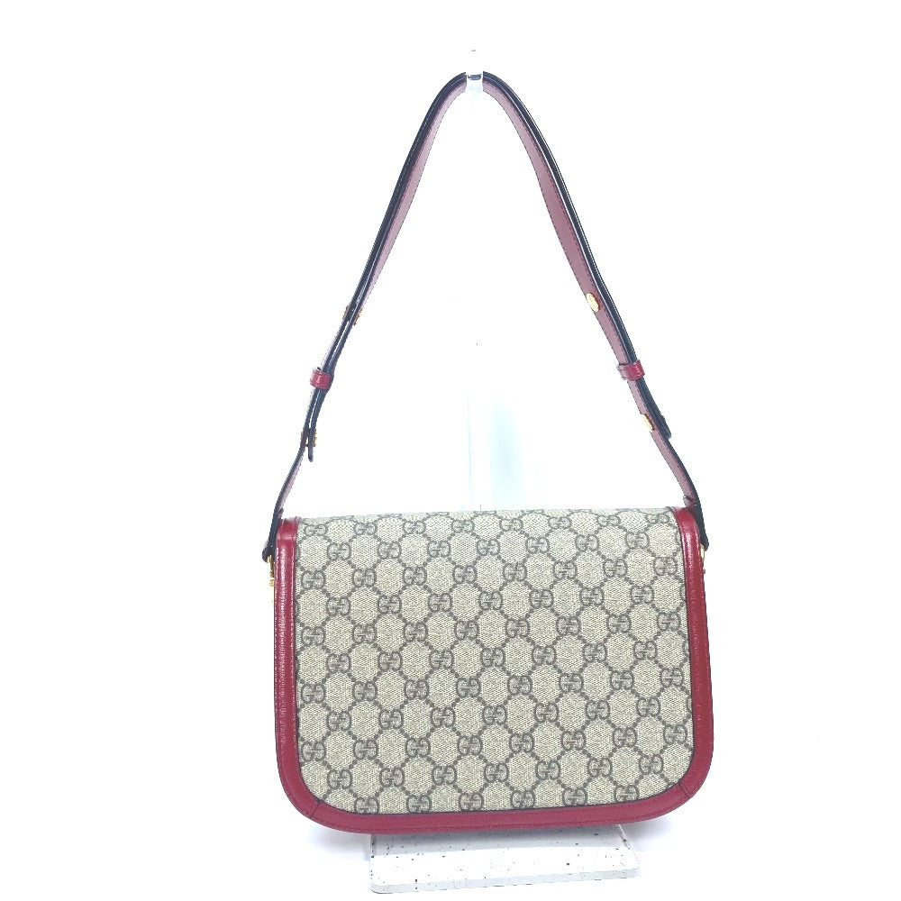 GUCCI Shoulder Bag 602204 GG Supreme canvas, leather beige GG Supreme Horsebit 1955 Women
