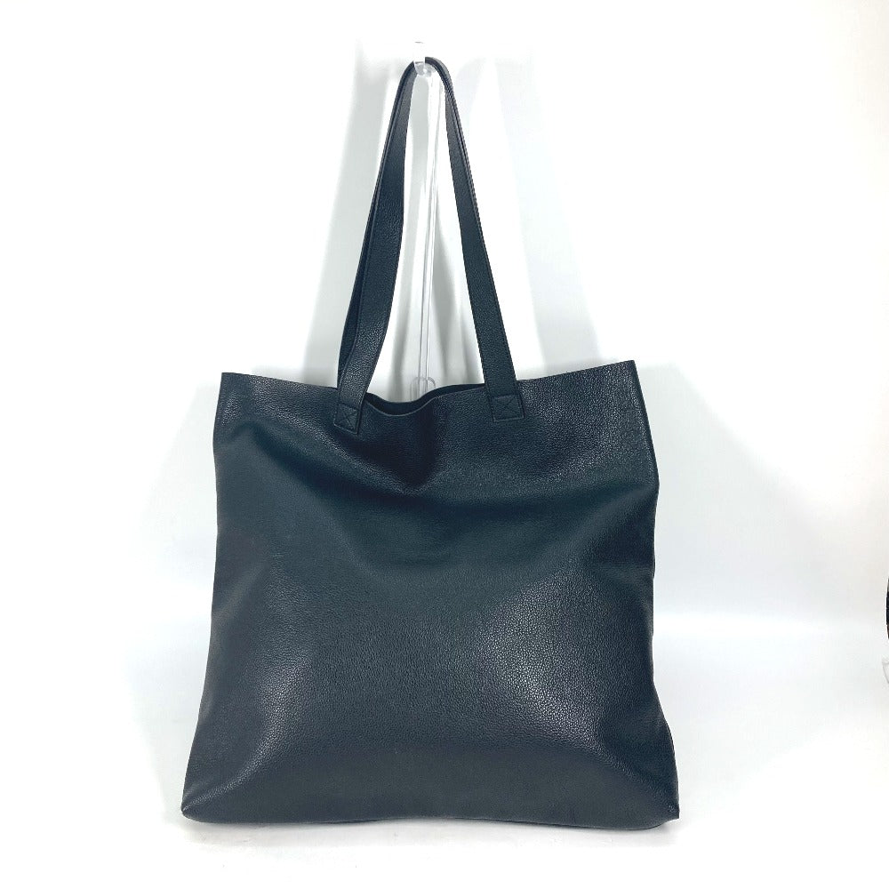 GUCCI Tote Bag 572768 leather black Sherry line Logo print unisex(Unisex)
