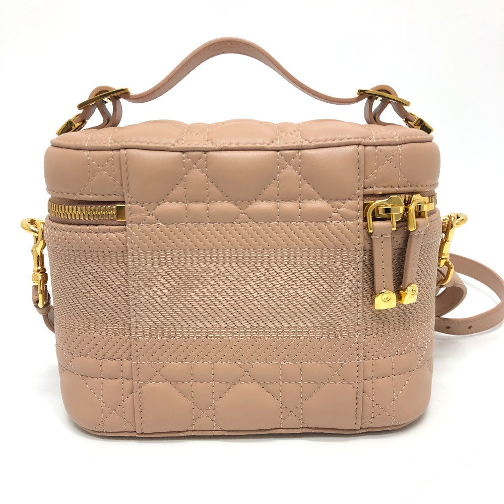 Dior Handbag Lambskin, Canvas pink Dior Travel Small Vanity Vanity Bag Women
