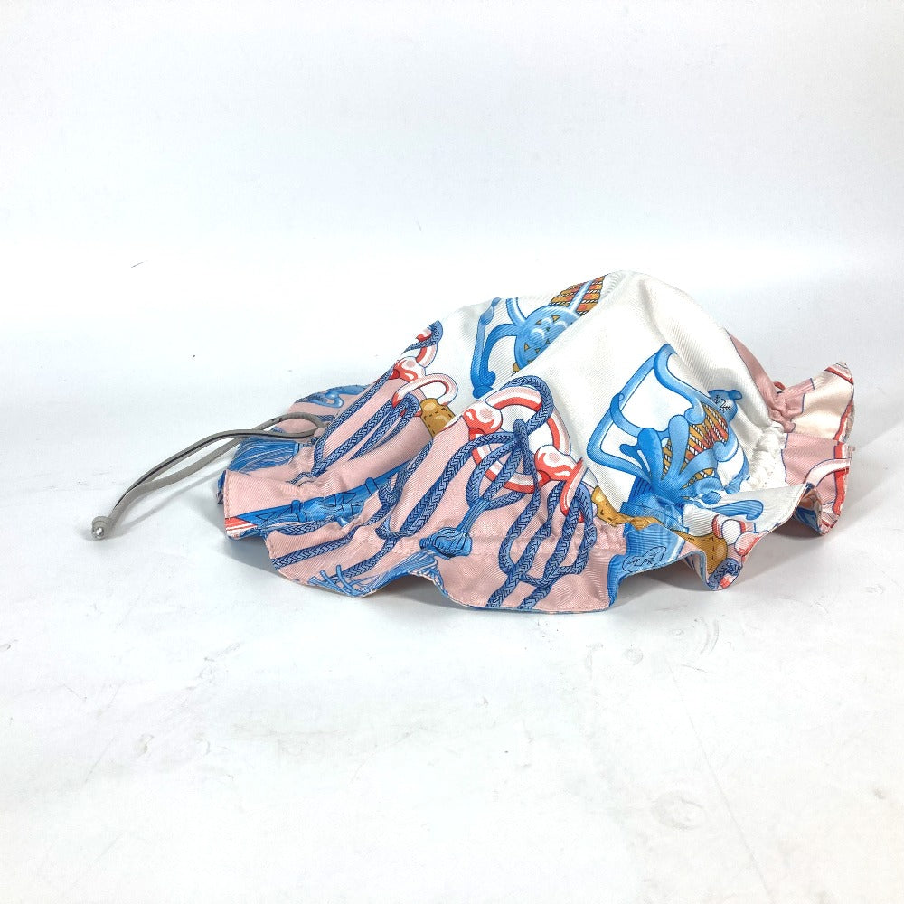 HERMES Pouch silk pink Drawstring pouch Petith Women