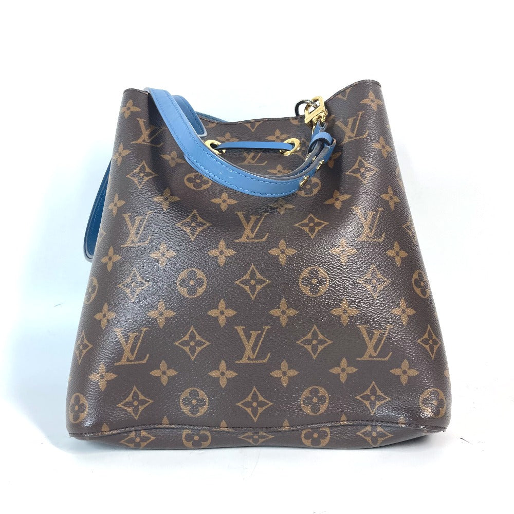 LOUIS VUITTON Shoulder Bag Monogram canvas Brown x blue Monogram Neonoe Women