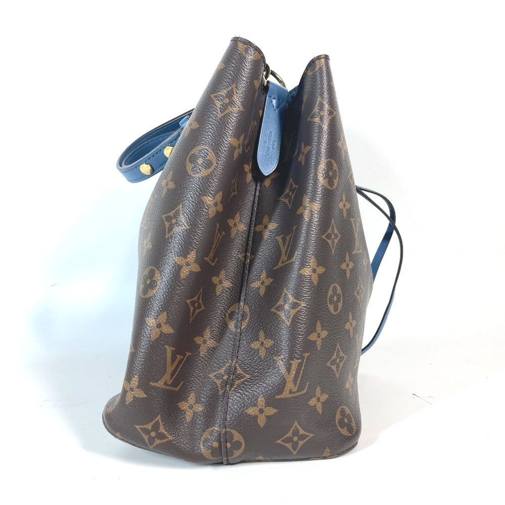 LOUIS VUITTON Shoulder Bag Monogram canvas Brown x blue Monogram Neonoe Women