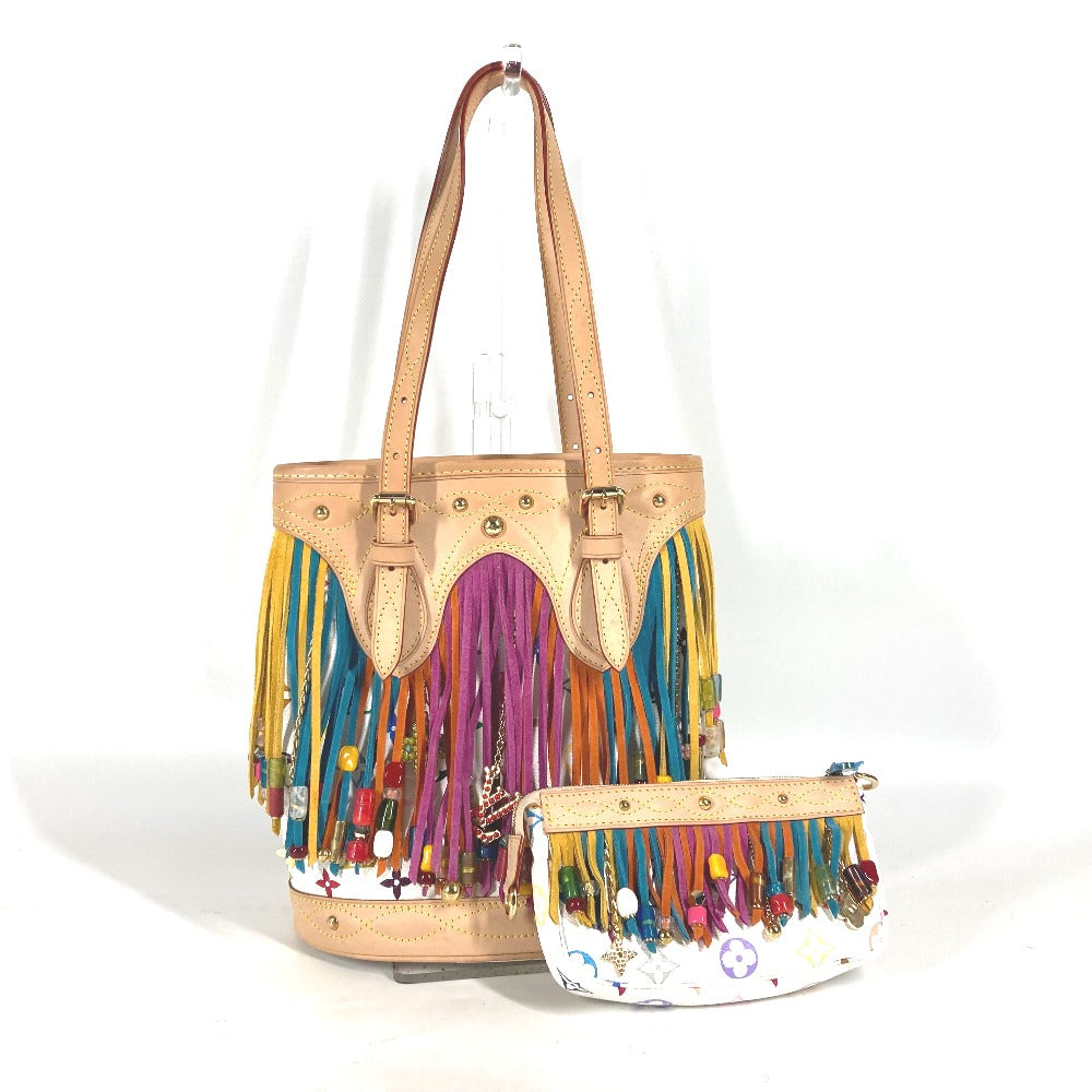 LOUIS VUITTON Shoulder Bag Monogram multicolor canvas white Monogram multicolor Bucket Flange