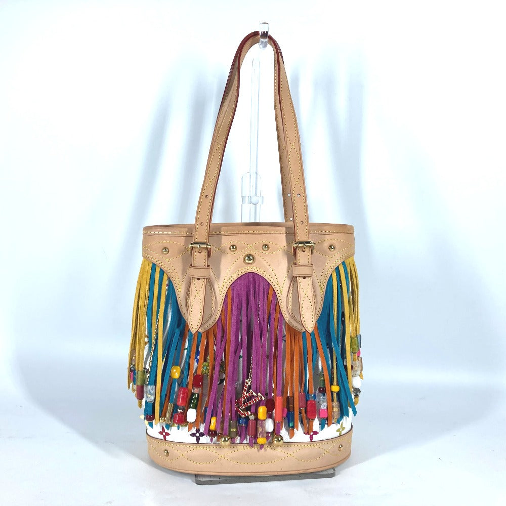 LOUIS VUITTON Shoulder Bag Monogram multicolor canvas white Monogram multicolor Bucket Flange