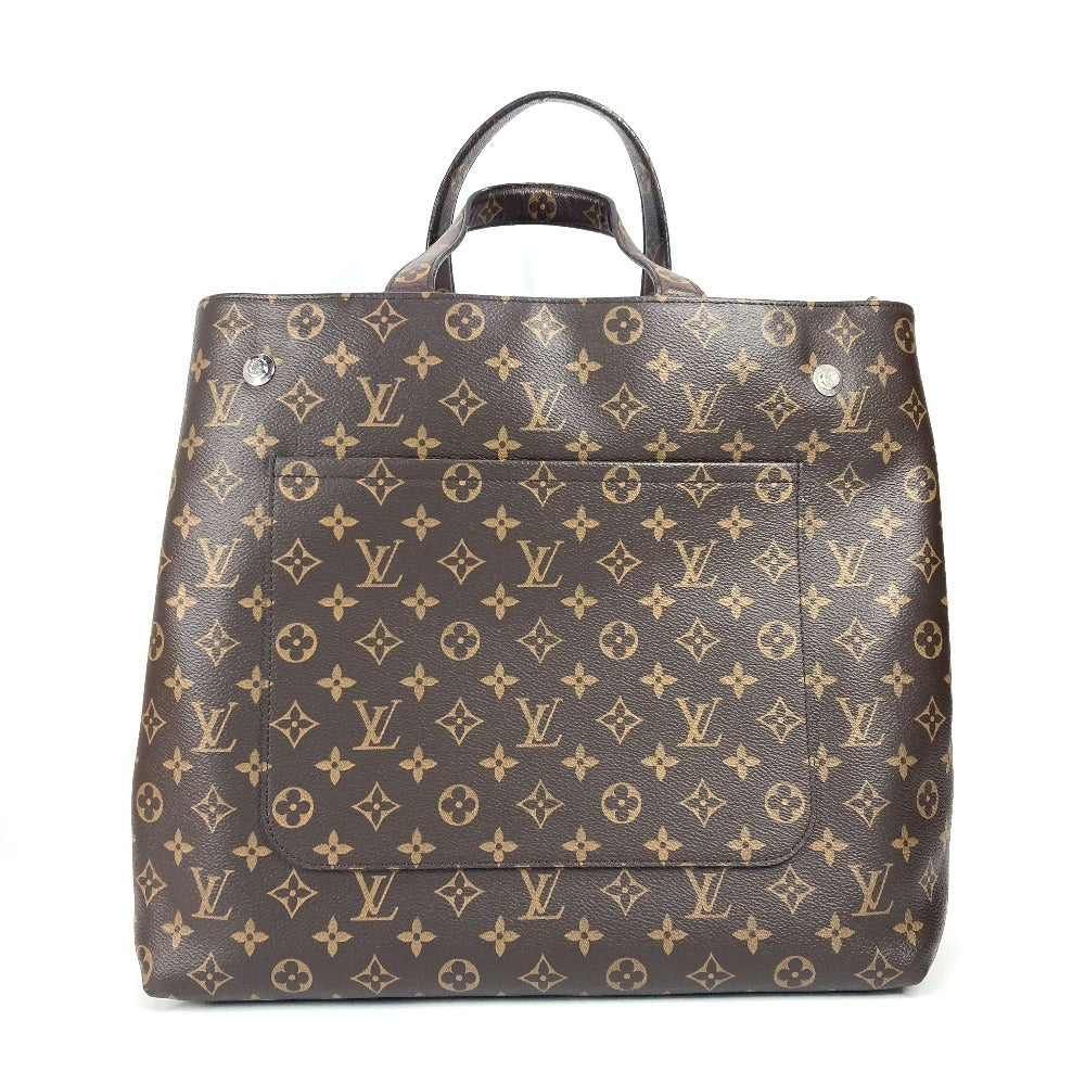 LOUIS VUITTON Shoulder Bag Taurillon Clemence Leather, Monogram Canvas Brown Monogram Cuir Tote EW mens
