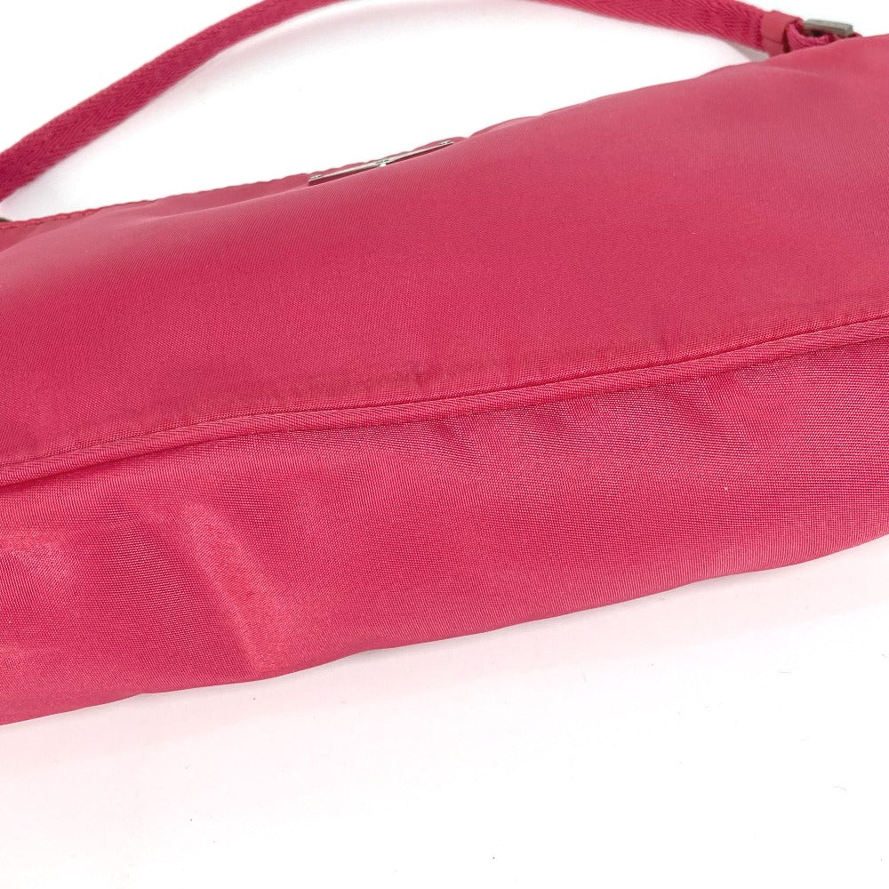 PRADA Shoulder Bag MV633 Nylon pink Triangle logo plate Women