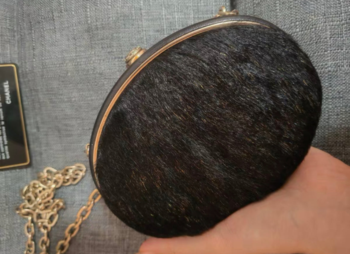CHANEL 2014 Paris-dallas MinaudiÃ¨re Crossbody Bag In Black