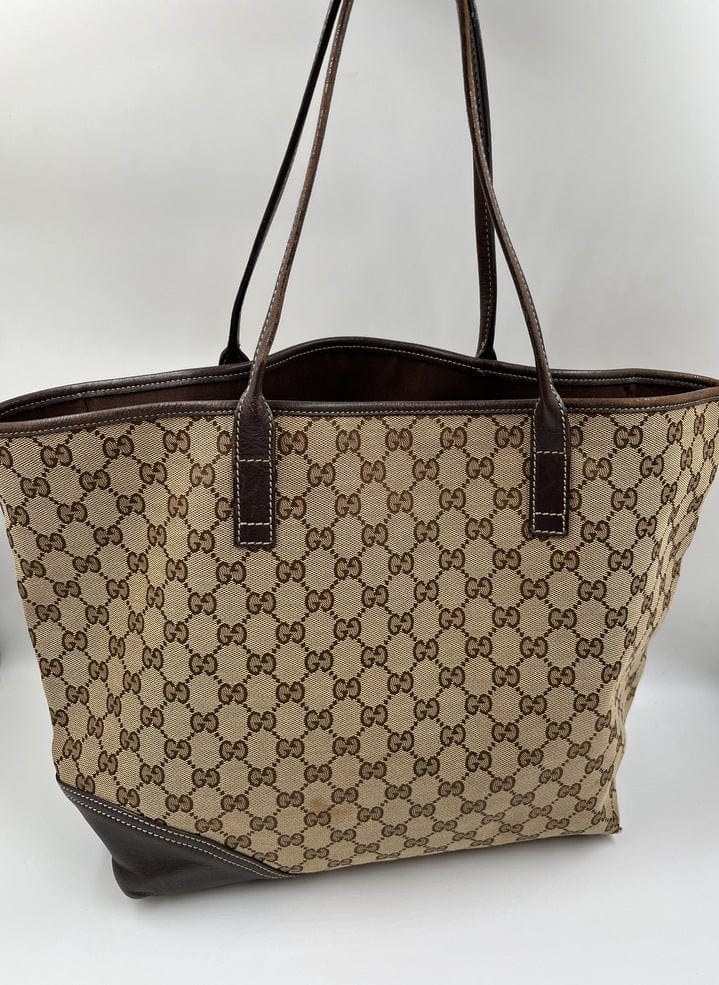 Gucci Leather Canvas Tote Style 22