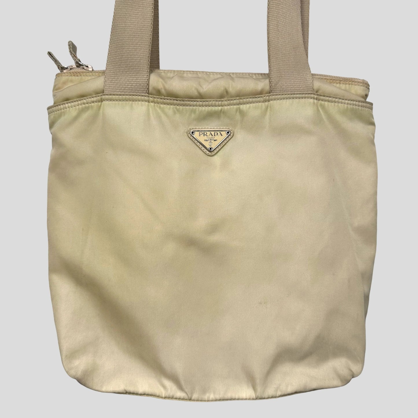 Prada Milano 00s Nylon Tote Shoulder Bag