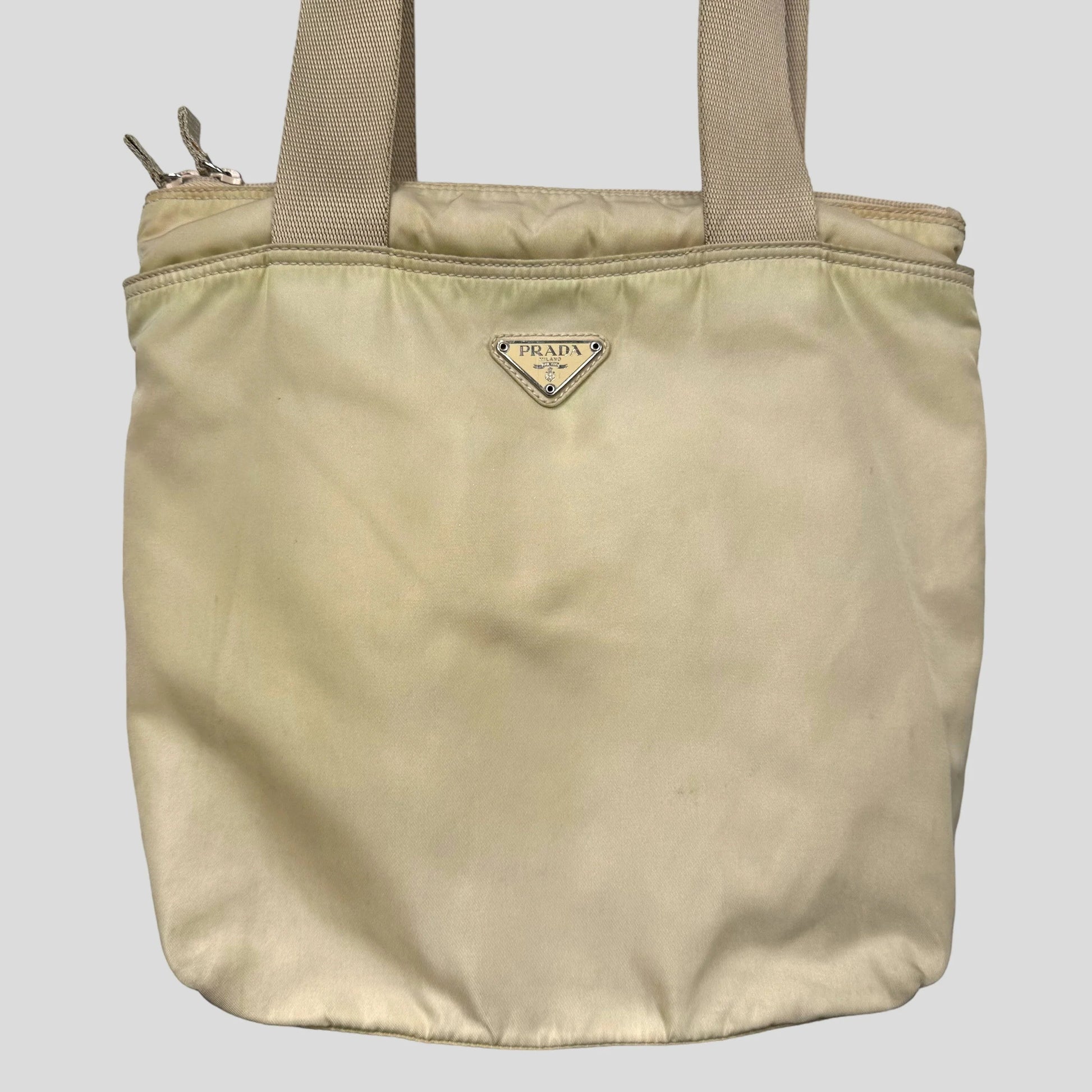Prada Milano 00s Nylon Tote Shoulder Bag