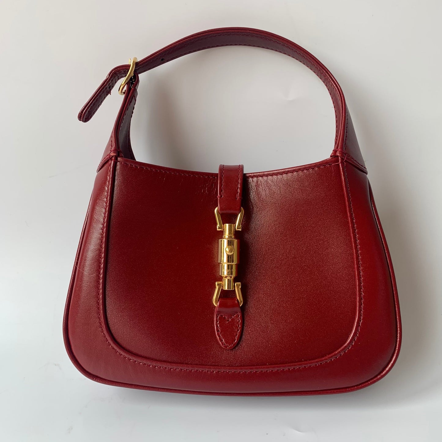 Gucci Jackie 1961 Mini Burgundy Leather Bag