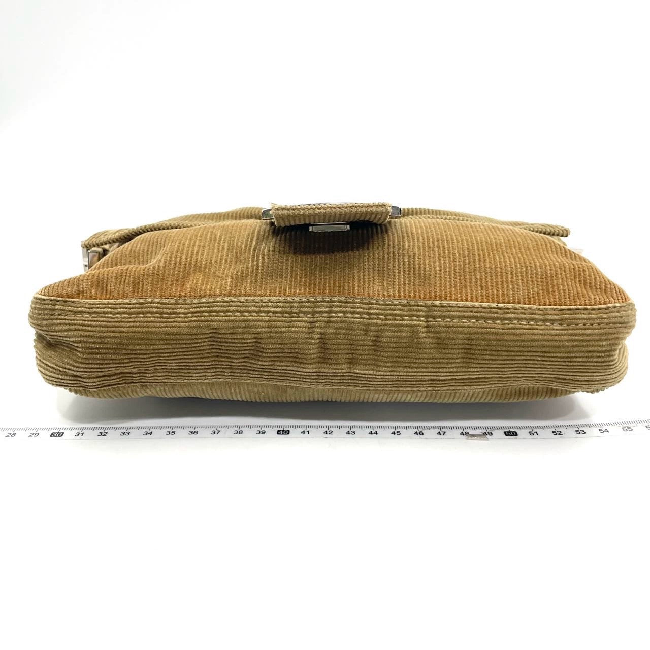 FENDI Baguette Corduroy Beige Brown Shoulder Bag