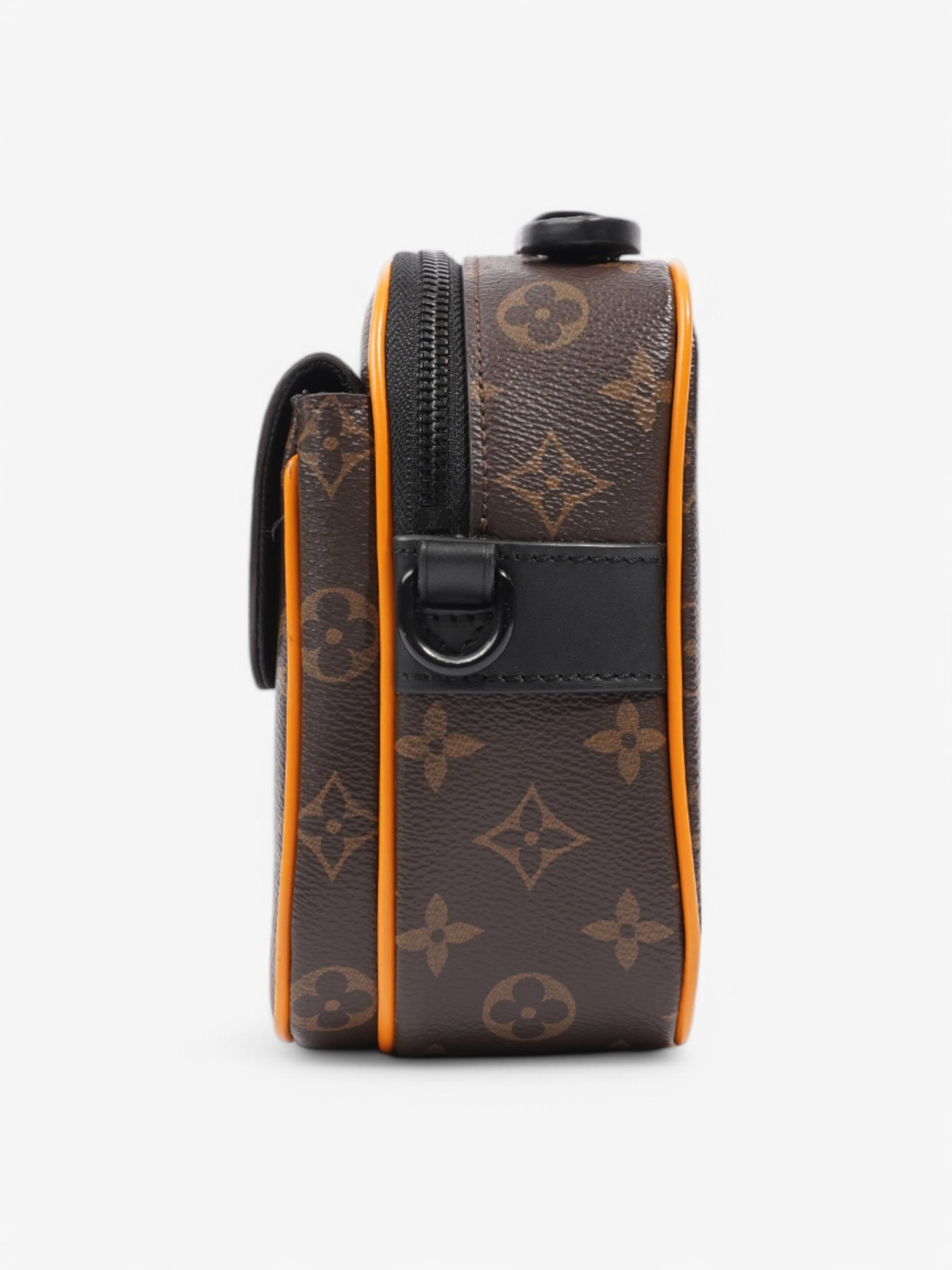 Louis Vuitton S Lock Messenger Monogram / Black / Orange Coated Canvas