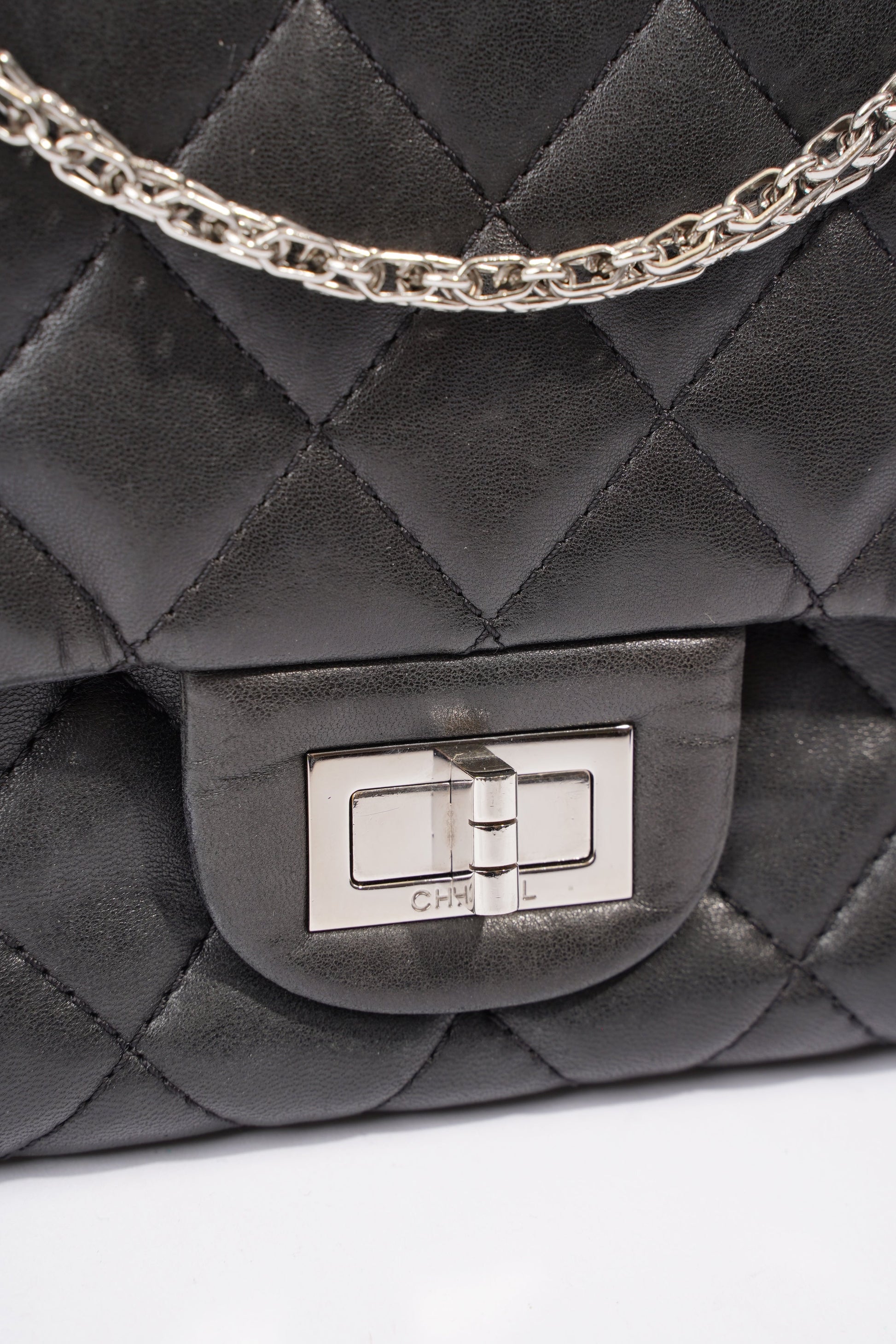 Chanel 2.55 Reissue Flap Black Calfskin Leather