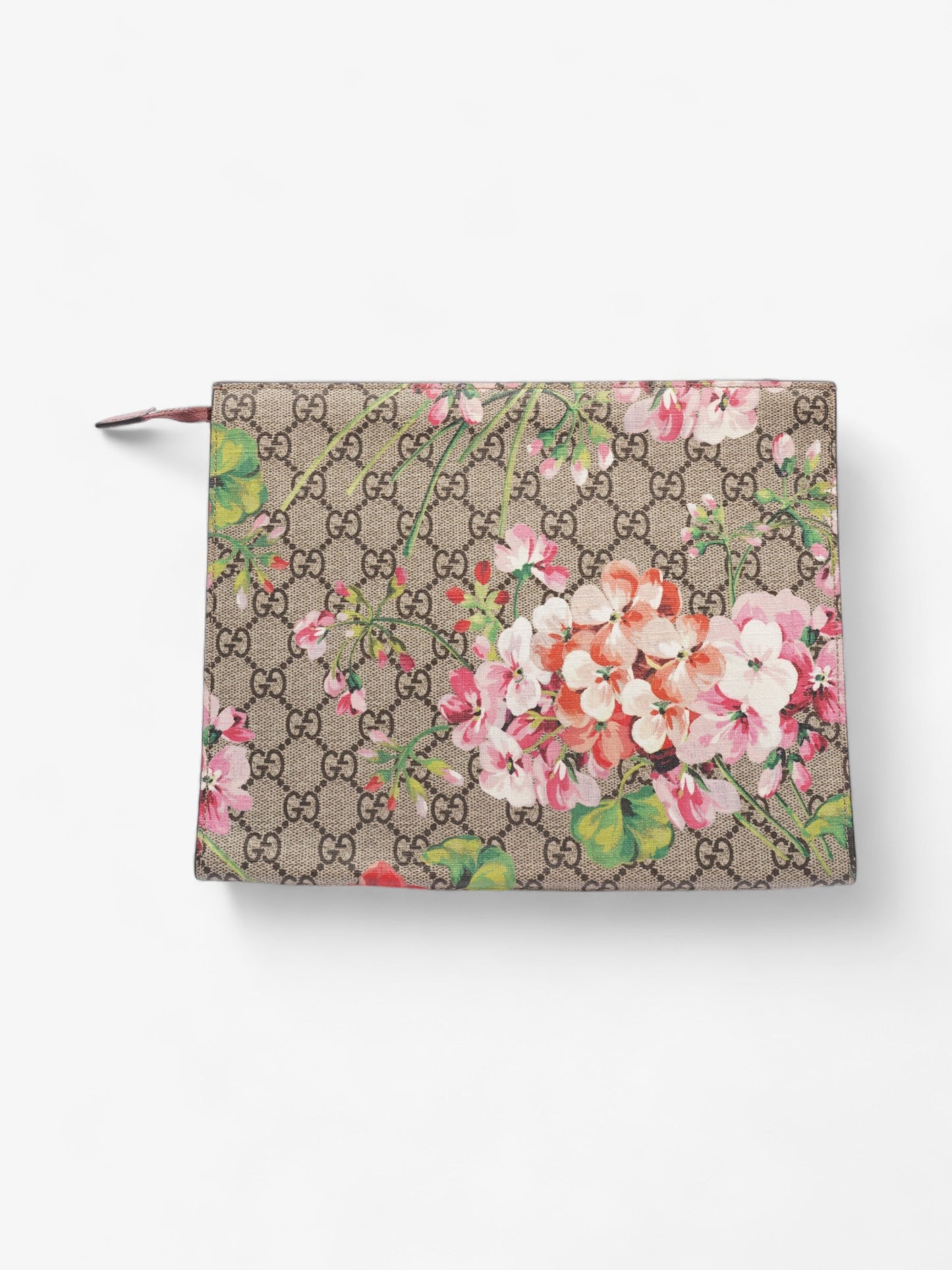 Gucci Blooms Large Pouch GG Supreme / Antique Rose Coated Canvas