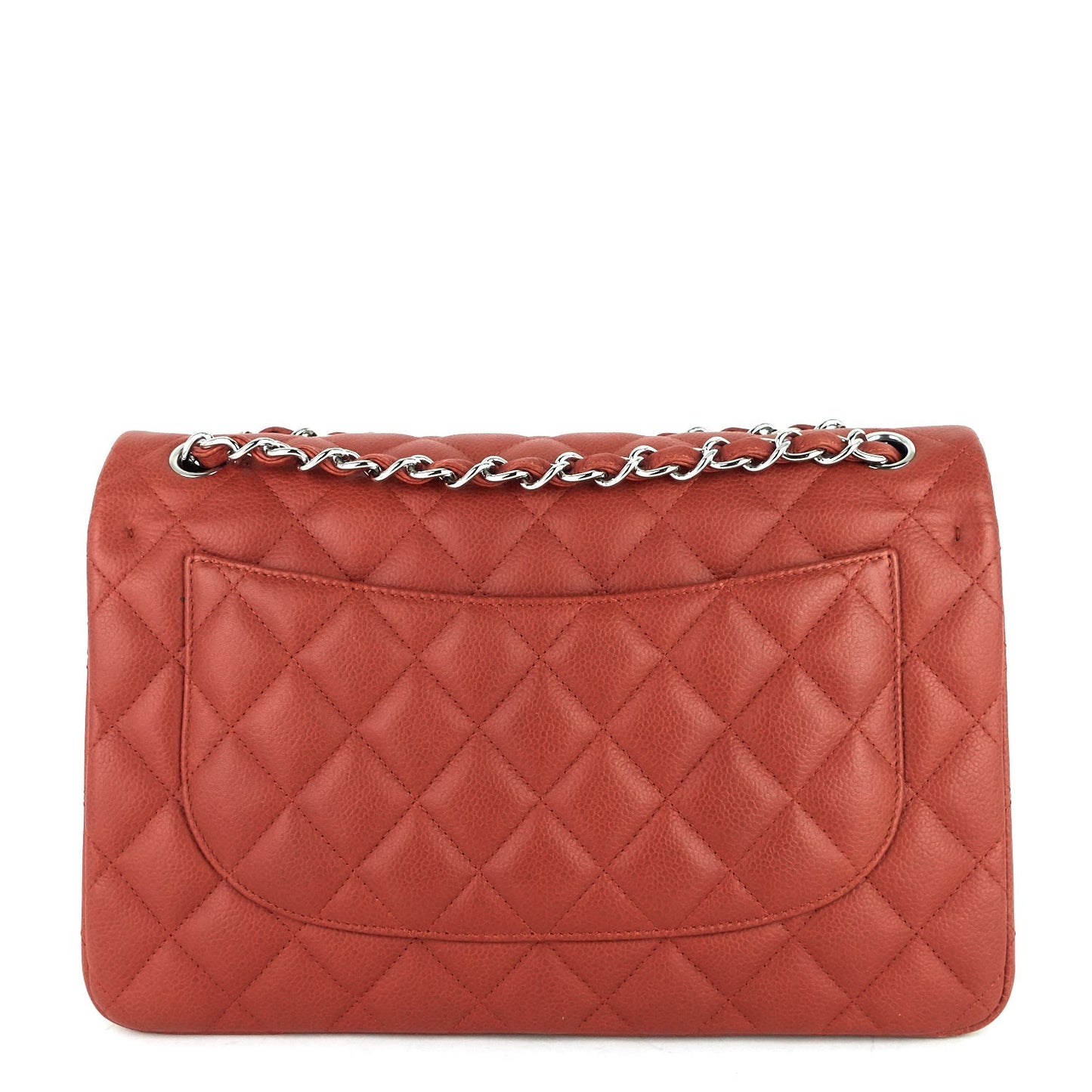 Chanel Double Flap Quilted Caviar Leather Bag