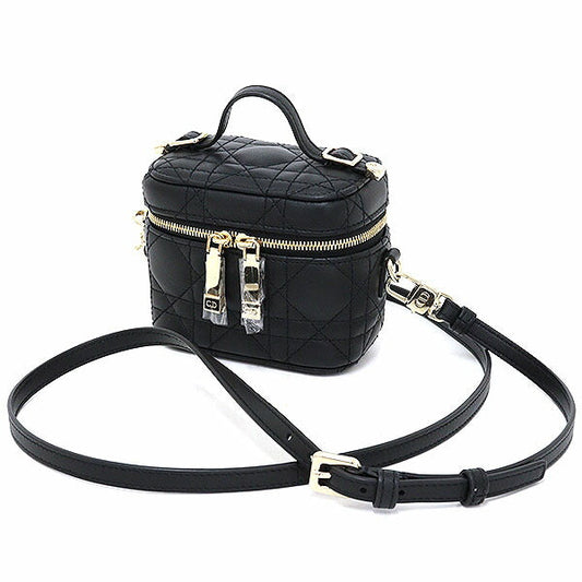 Dior Shoulder Bag S09350NMJ lambskin black LADY DIOR Micro Vanity