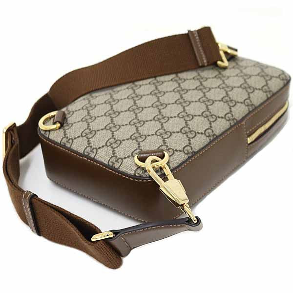 GUCCI Sling bag 696016 GG Supreme canvas, leather Brown Interlocking G Sling Bag mens