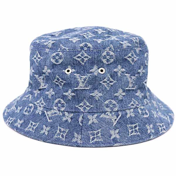 LOUIS VUITTON hat Monogram canvas blue Bucket Hat Monogram Essential