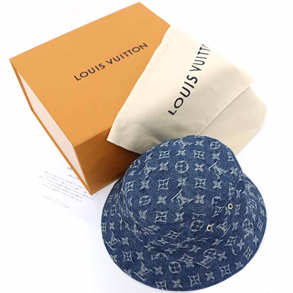 LOUIS VUITTON hat Monogram canvas blue Bucket Hat Monogram Essential