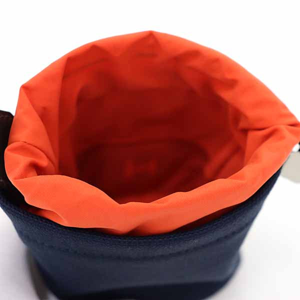 HERMES Pouch Coated canvas Navy Treats
