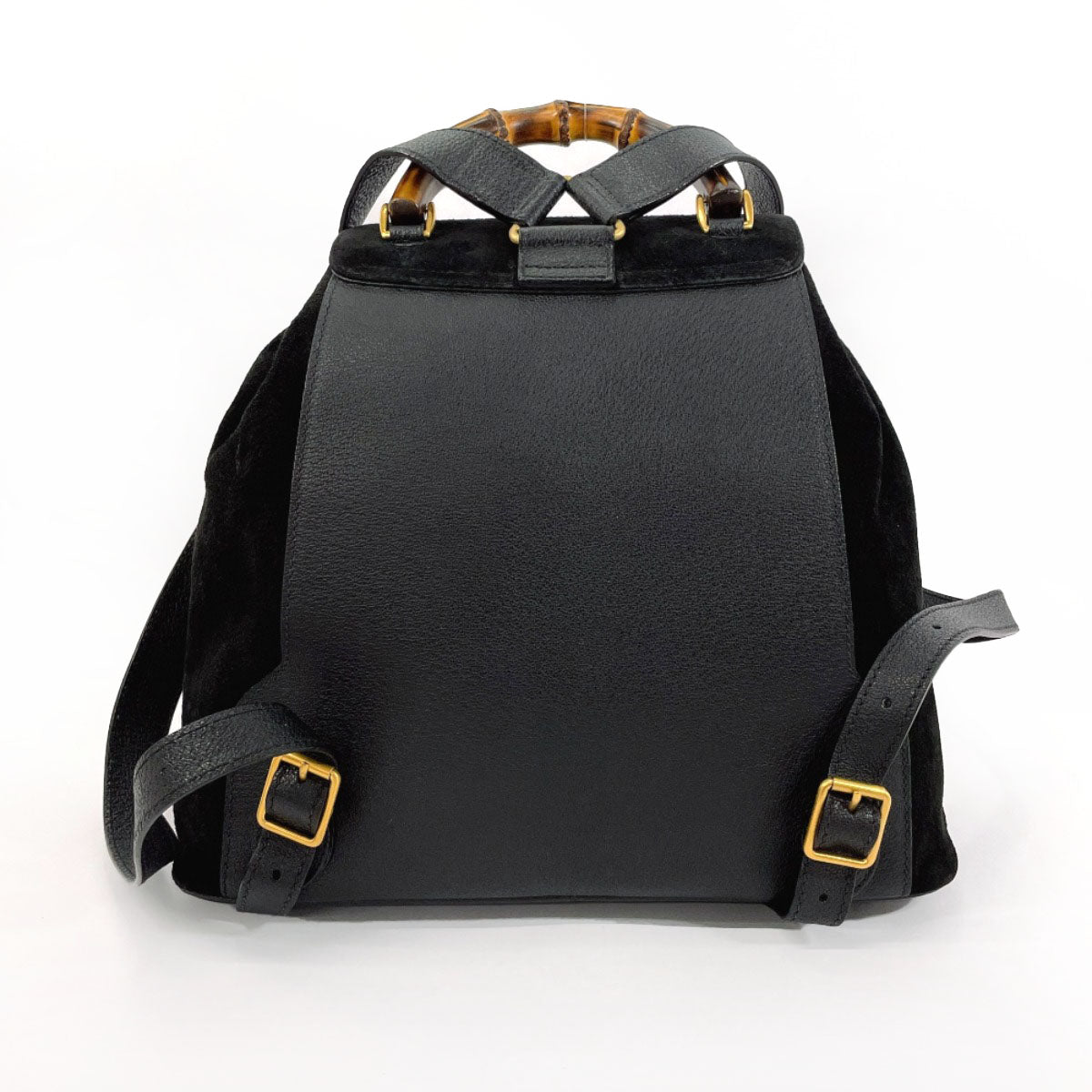 GUCCI Backpack 003?1998 Suede, Leather black Bamboo