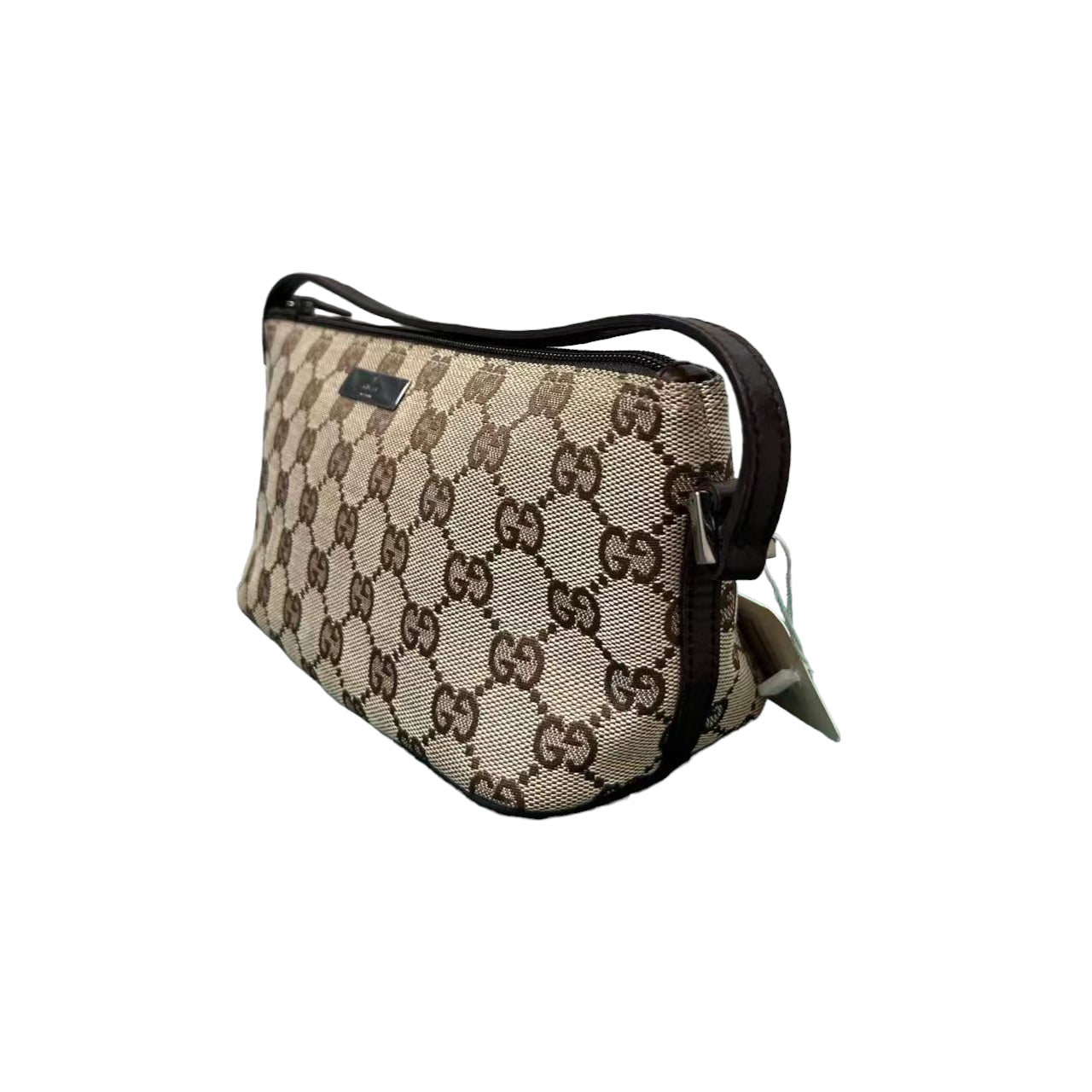 Gucci Monogram Leather Canvas Shoulder Bag