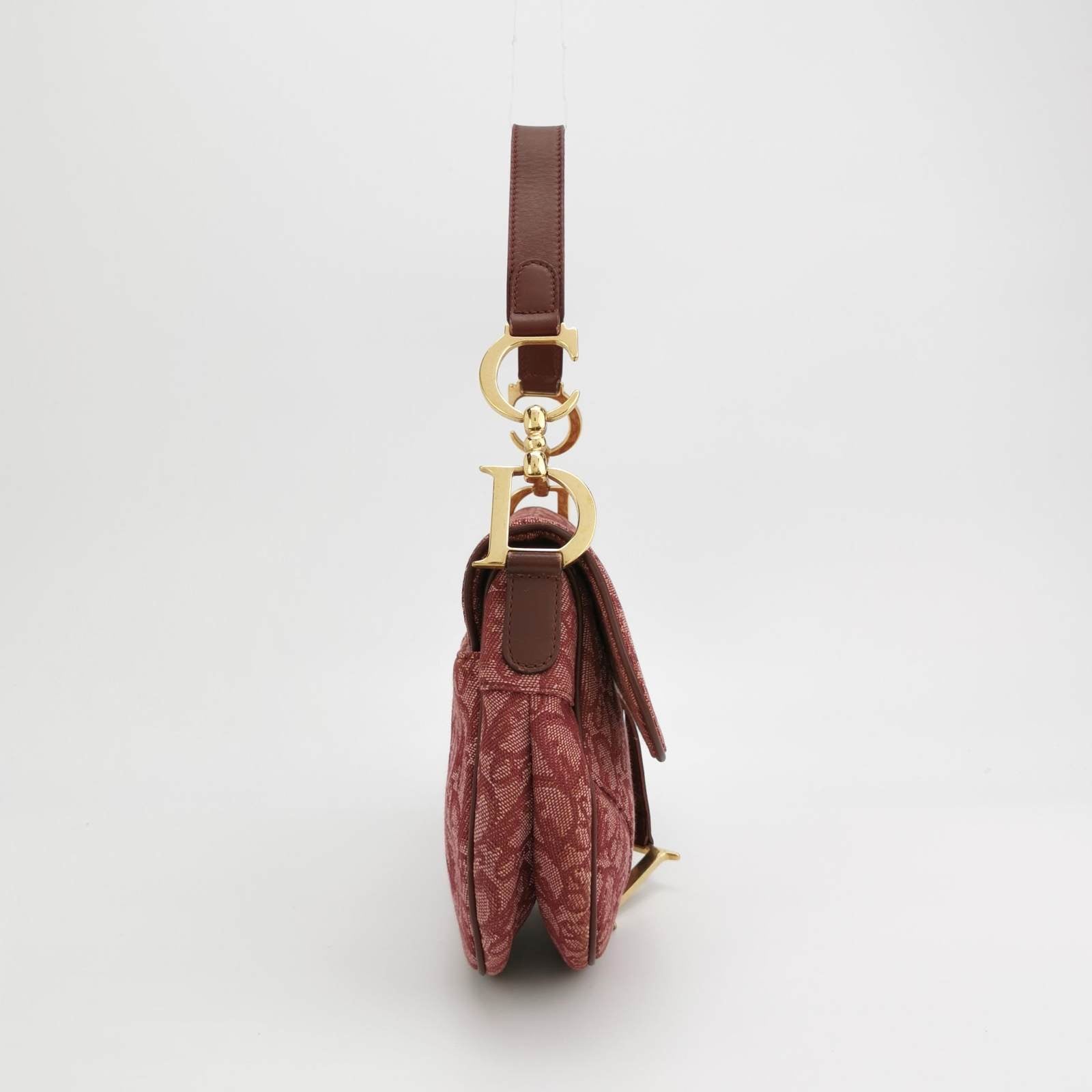 Dior Saddle Red Burgundy Oblique Shoulder bag