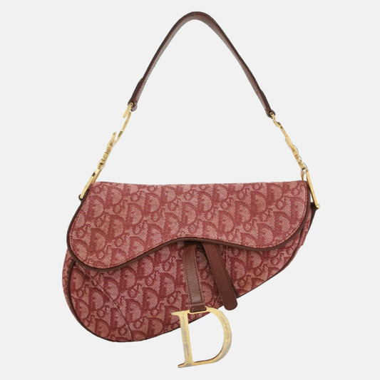 Dior Saddle Red Burgundy Oblique Shoulder bag