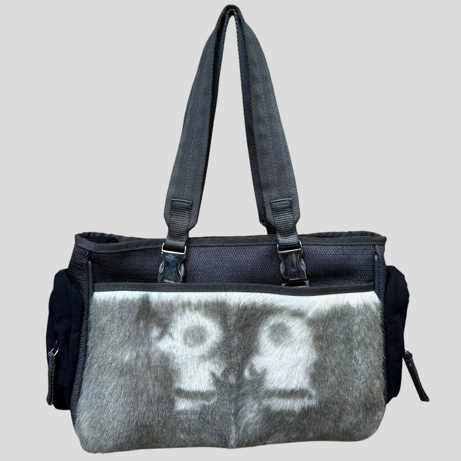 Prada Sport 2004 Eskimo Goat Fur Technical Handbag