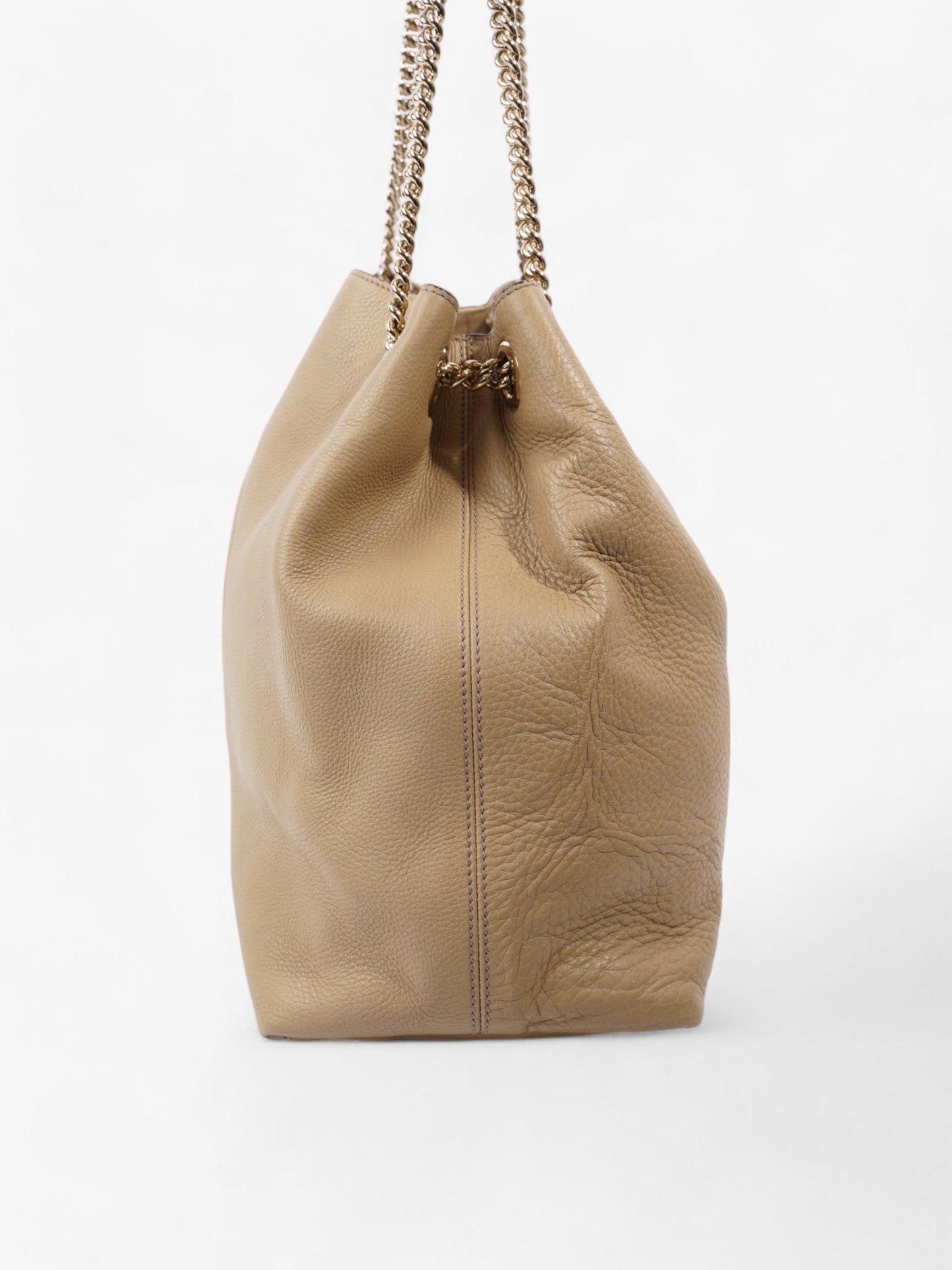 Gucci Soho Chain Tote Light Beige Calfskin Leather Large
