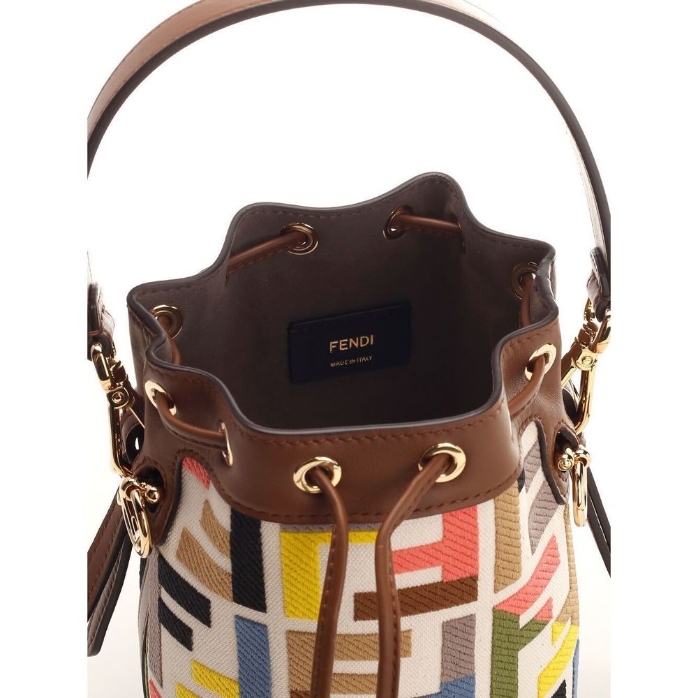 FENDI FF MULTICOLOR MINI MON TR SOR BUCKET BAG