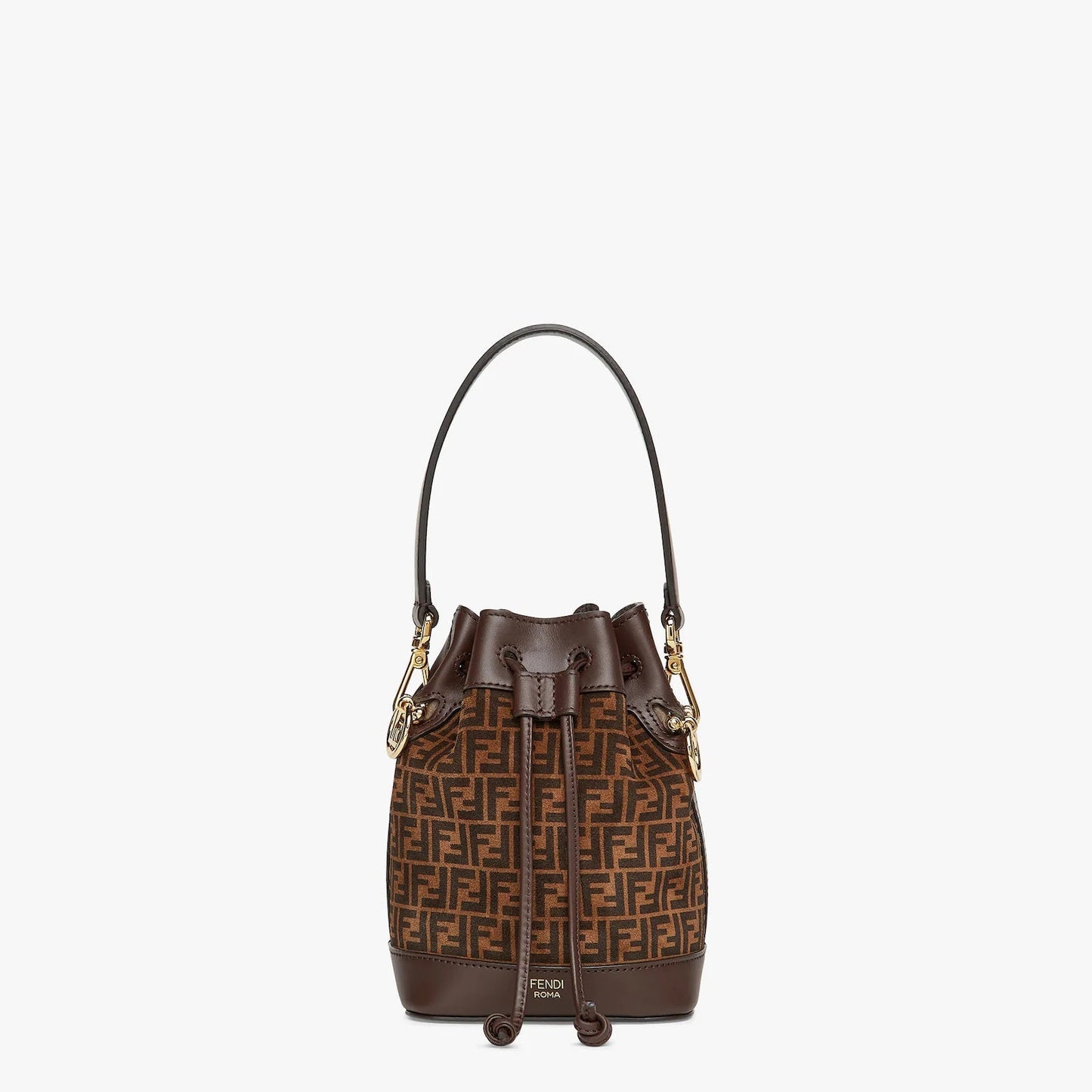 FENDI FF MINI MON TR SOR BUCKET BAG WITH SHOULDER STRAP