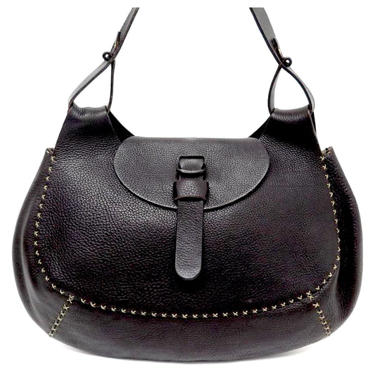 FENDI SELLERIA CALFSKIN LEATHER SHOULDER BAG