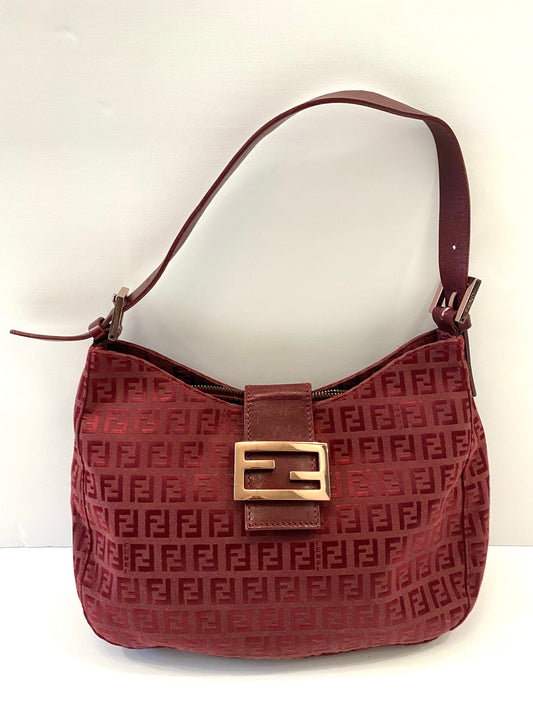 FENDI ZUCCHINO MAMA BAGUETTE SHOULDER BAG