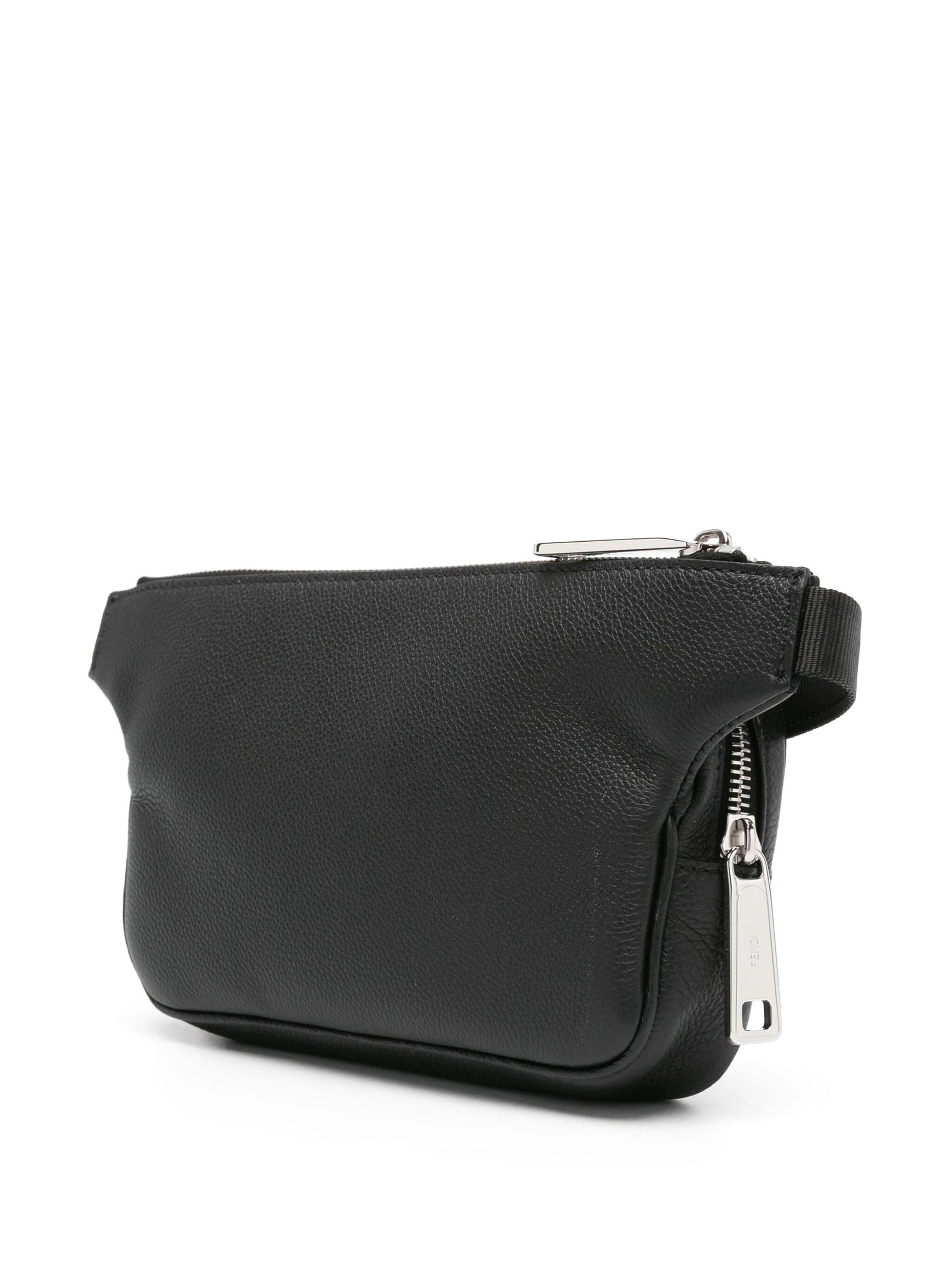 FENDI ROMA LOGO EMBOSSED LEATHER BELT BAG