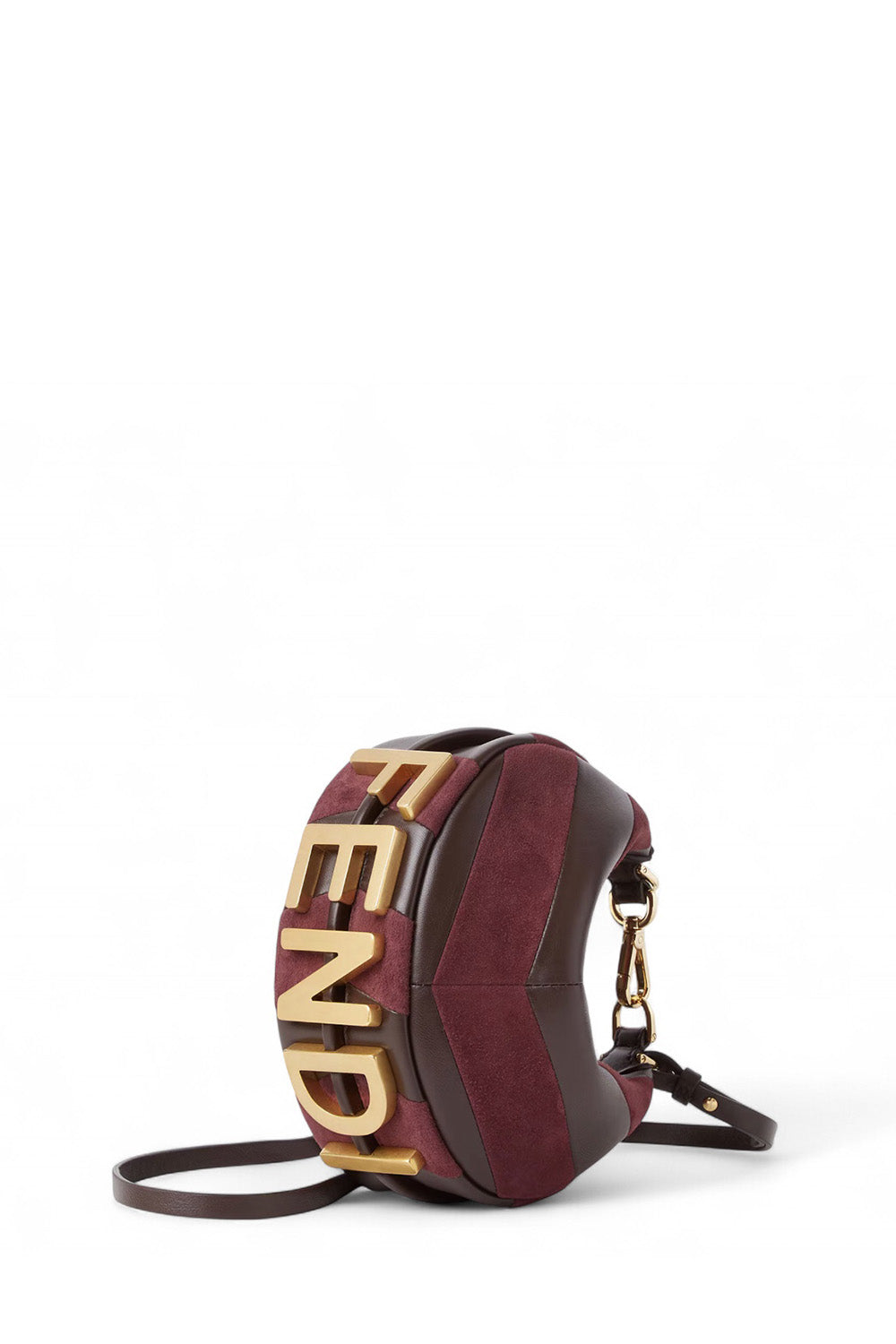 Fendigraphy Mini Mini-Bag In Leather And Suede With Two-Tone Inlay