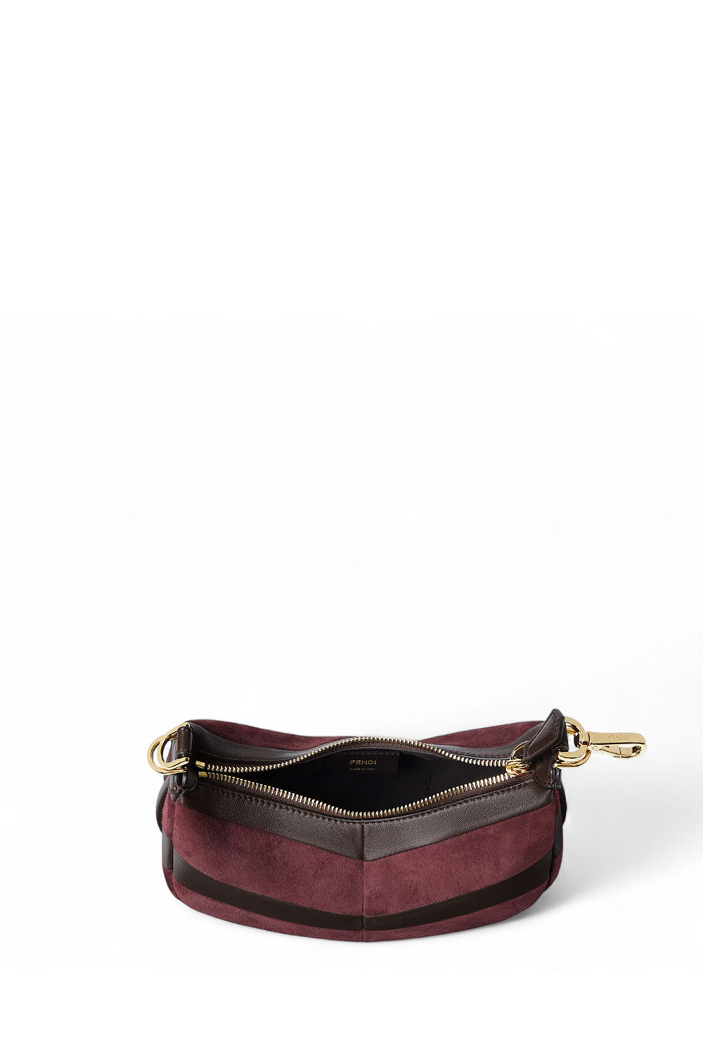Fendigraphy Mini Mini-Bag In Leather And Suede With Two-Tone Inlay