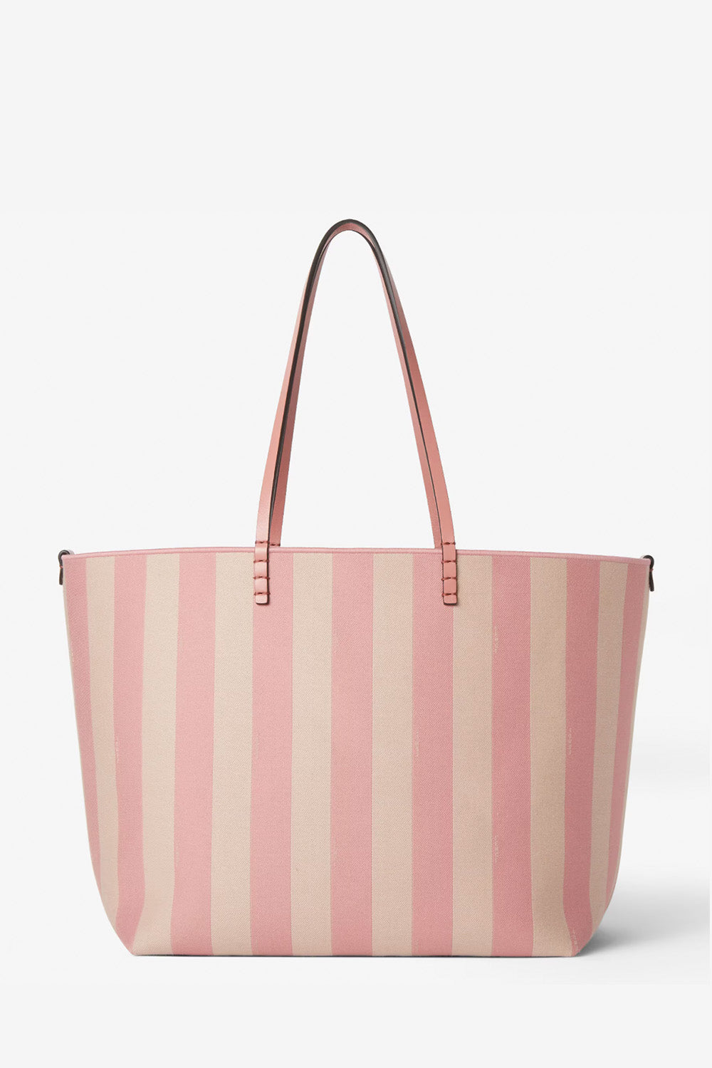 Roll Large Striped Pequin And Fendi Optical Jacquard Fabric Shopper