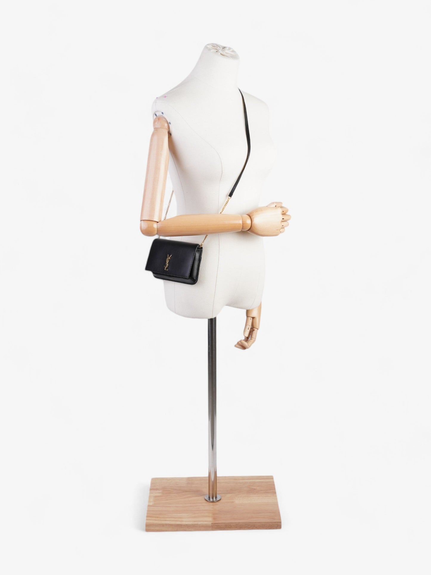 Saint Laurent Cassandre Phone Pouch Black Leather