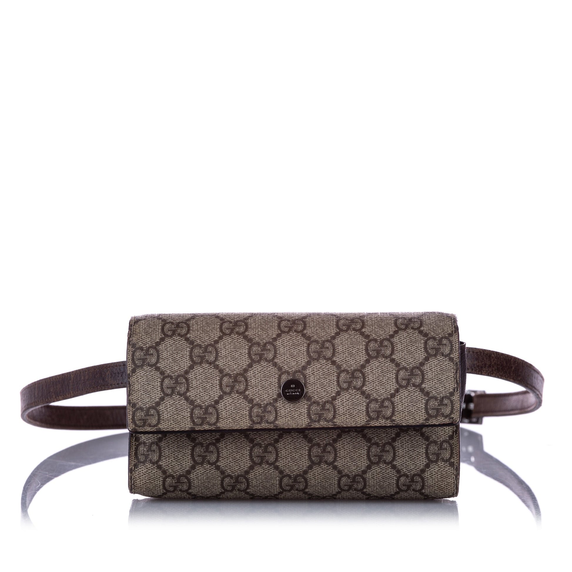 Gucci Leather Canvas Shoulder Bag