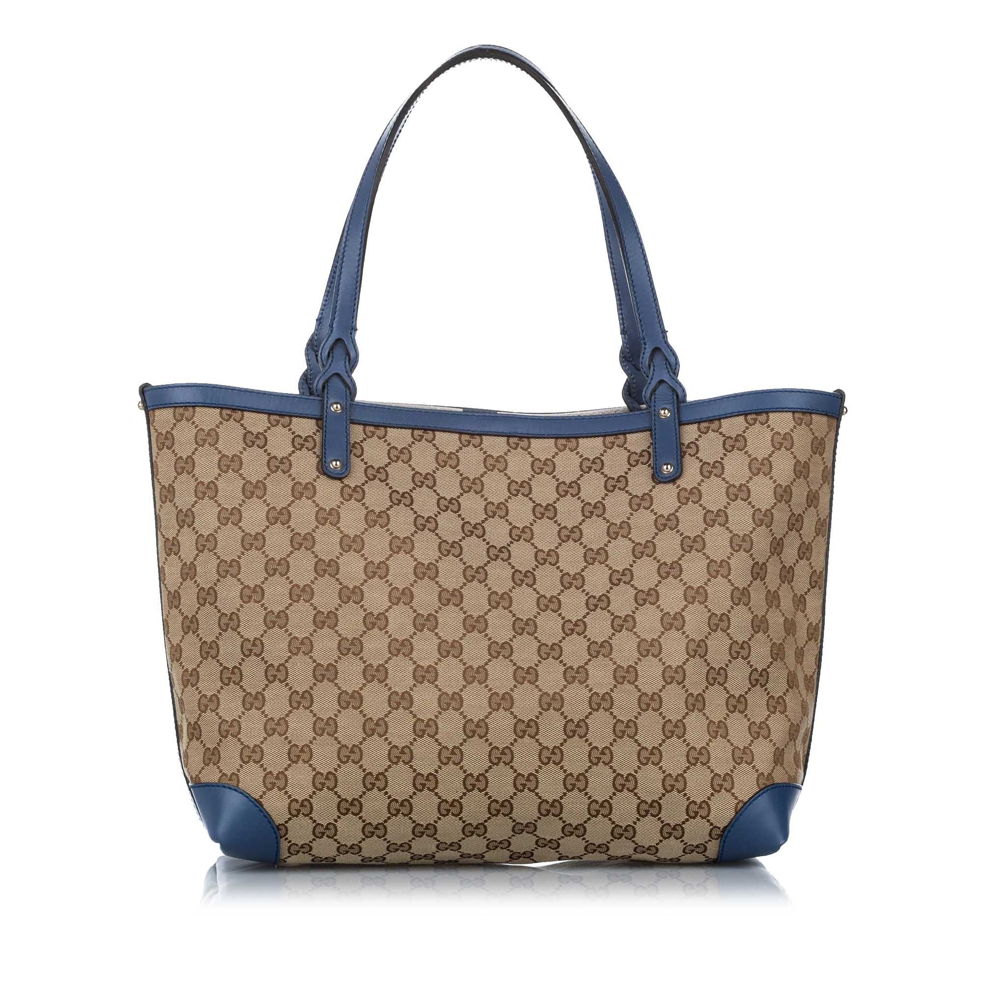 Gucci Leather Canvas Tote