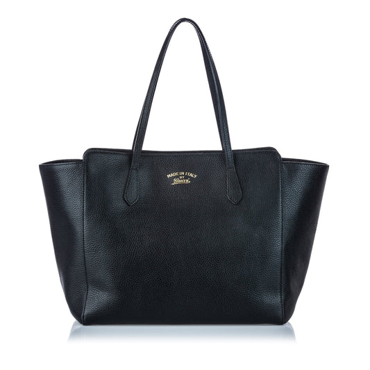 Gucci Black Leather Tote Style 1