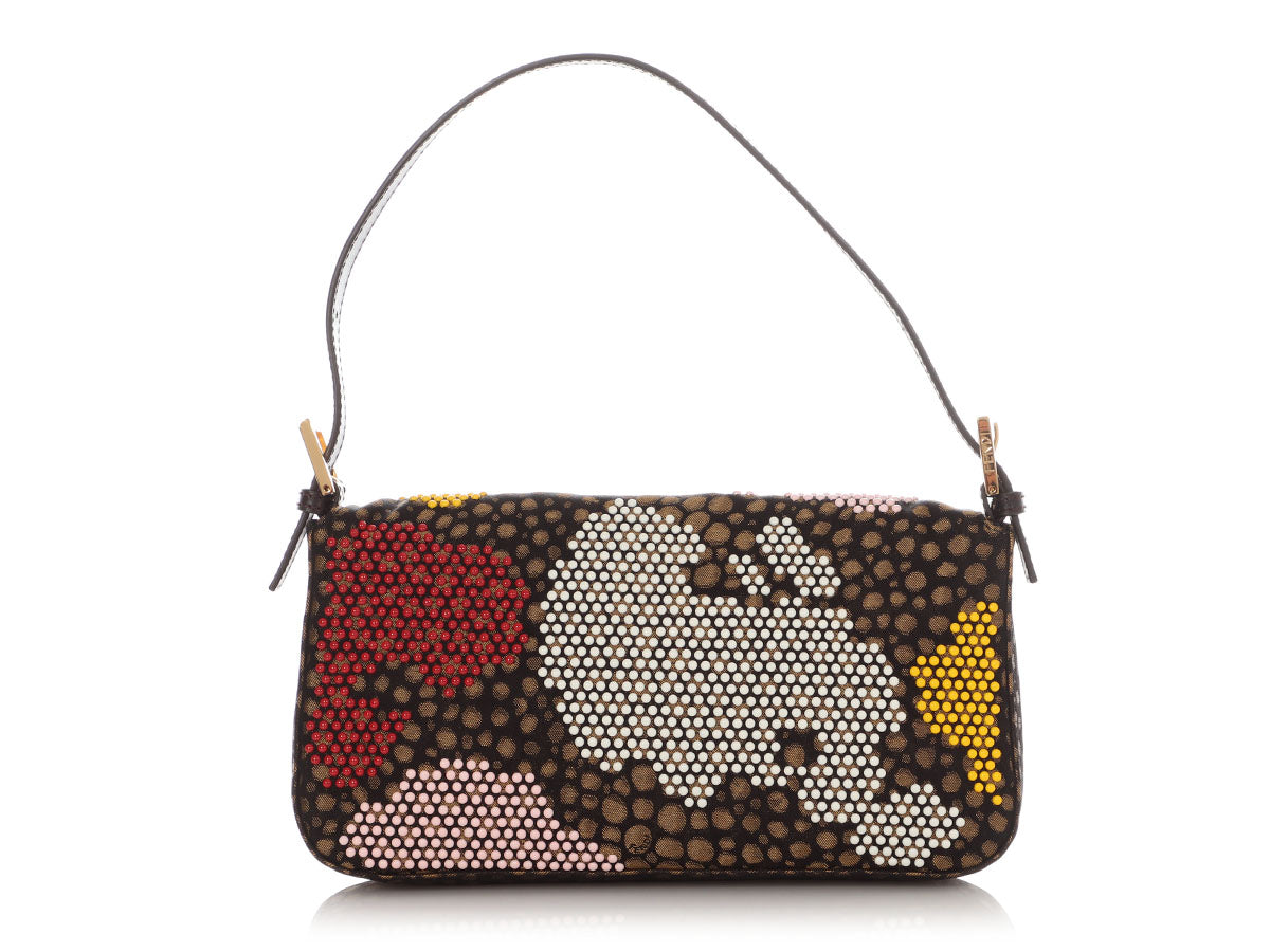Fendi White Calfskin Multipocket Baguette