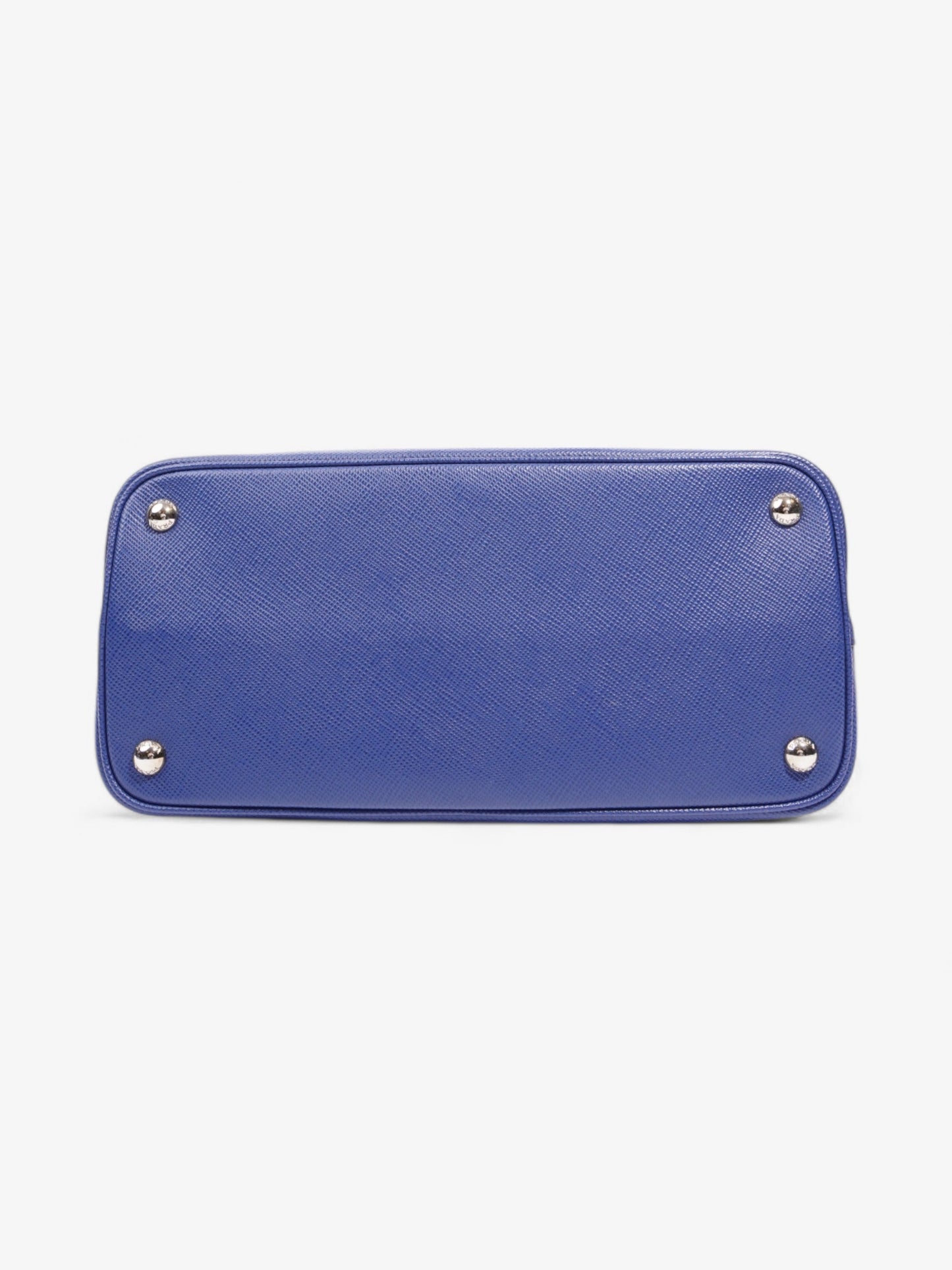 Prada Double Handle Tote Blue Saffiano Leather