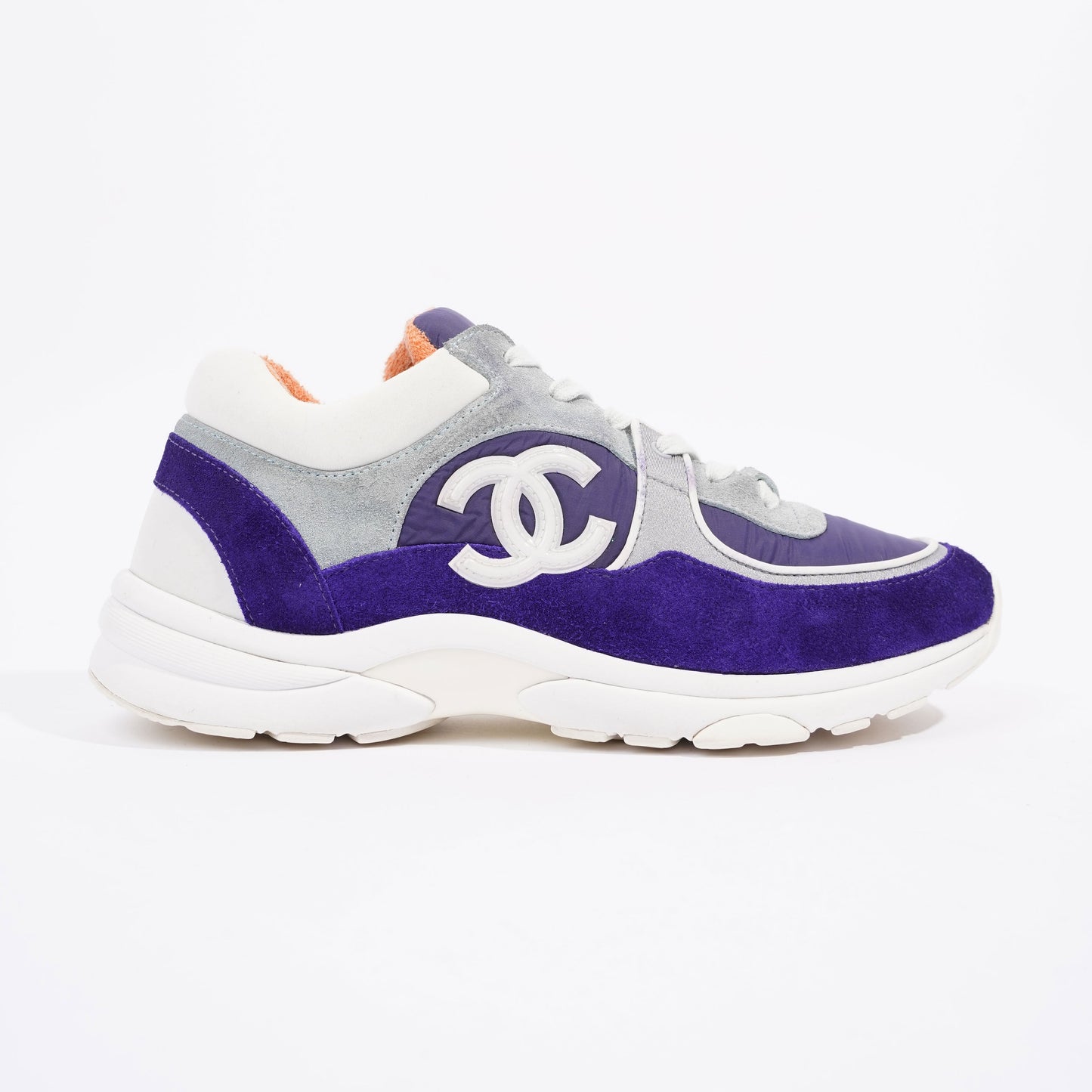 Chanel CC Logo Sneaker Blue White Nylon EU 39.5 UK 6.5
