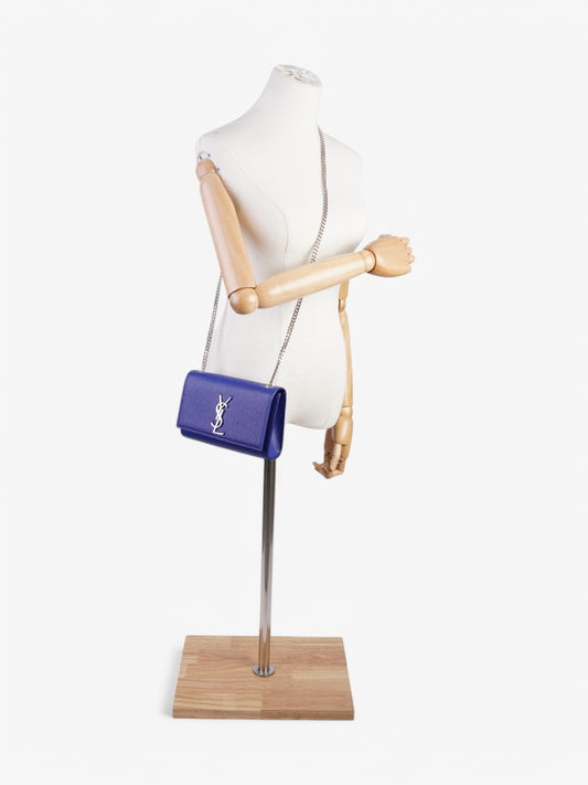 Saint Laurent Kate Royal Blue Calfskin Leather Small