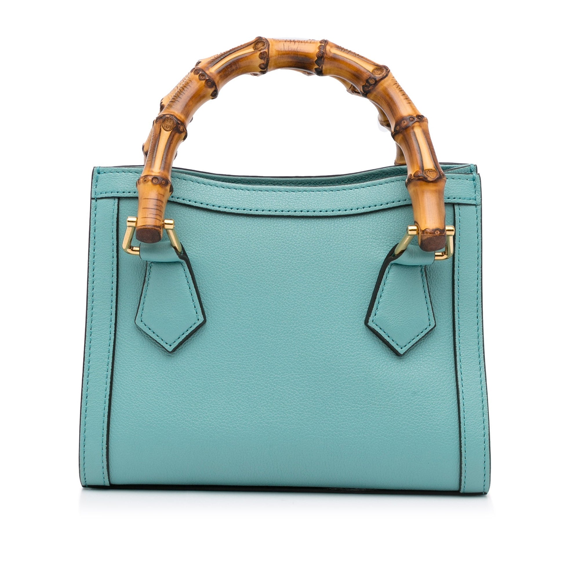 Gucci Bamboo Green Leather Shoulder Bag