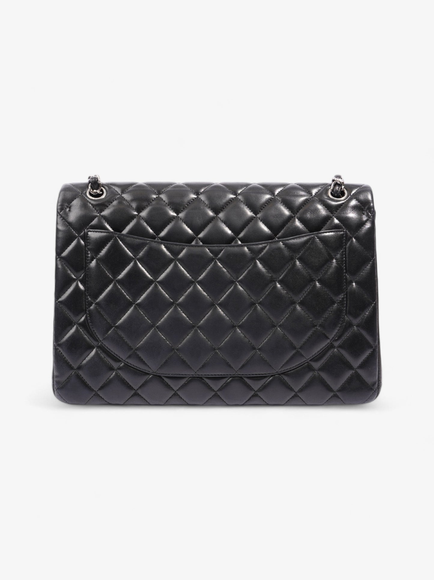 Chanel Classic Double Flap Black Lambskin Leather Maxi