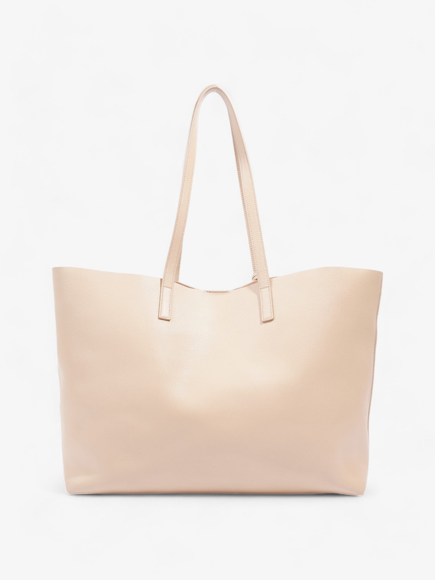 Saint Laurent Shopping Tote Dark Beige Leather East West